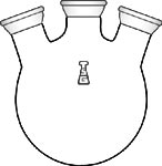 Flask,Round Bottom,Three-Neck,20 �Angled Sockets